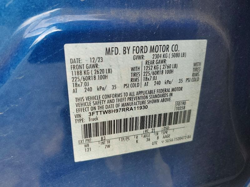 2024 FORD MAVERICK XLT 12