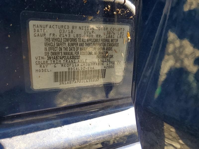 2018 NISSAN SENTRA SV 12