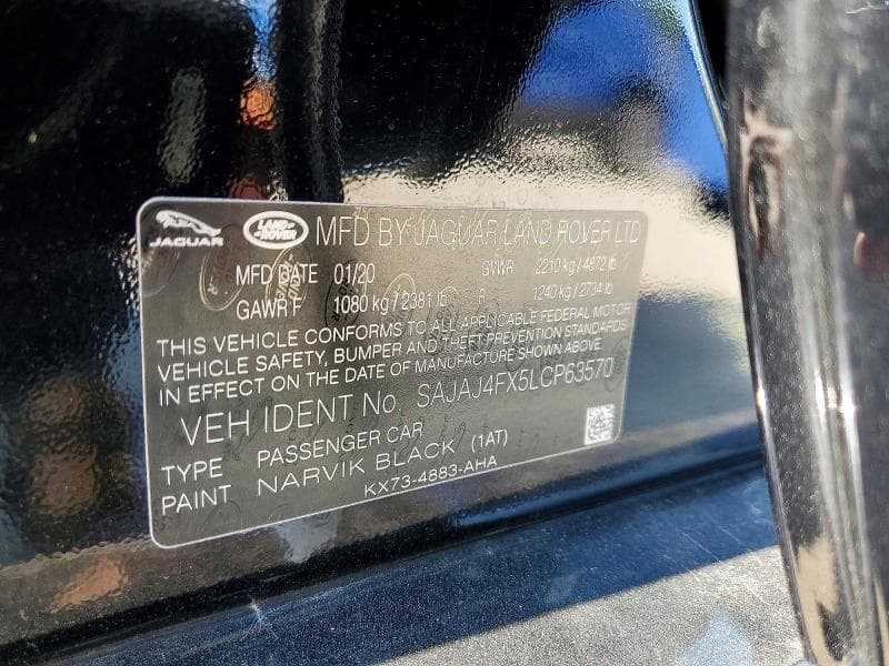 2020 JAGUAR XE S 12
