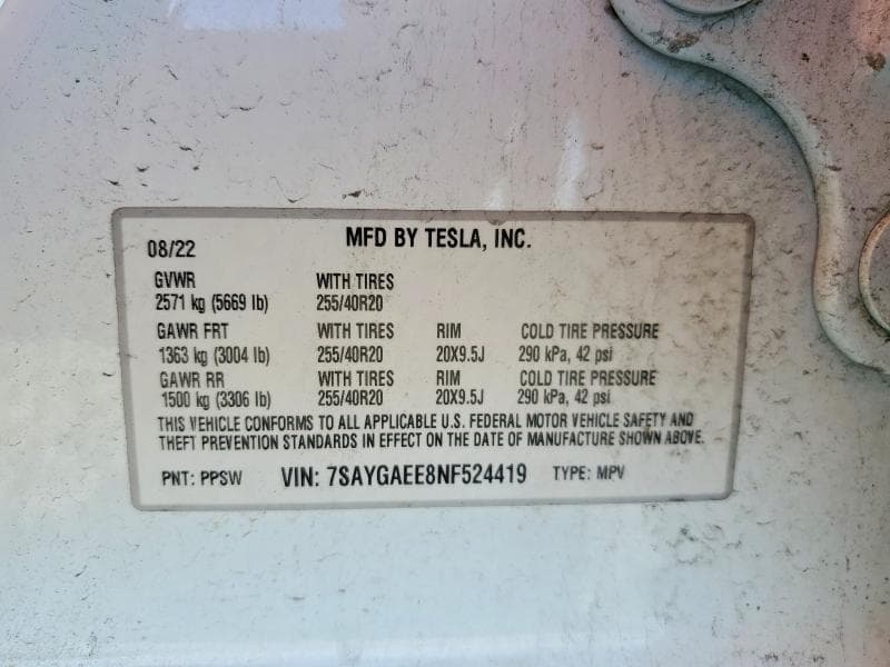 2022 TESLA MODEL Y 13