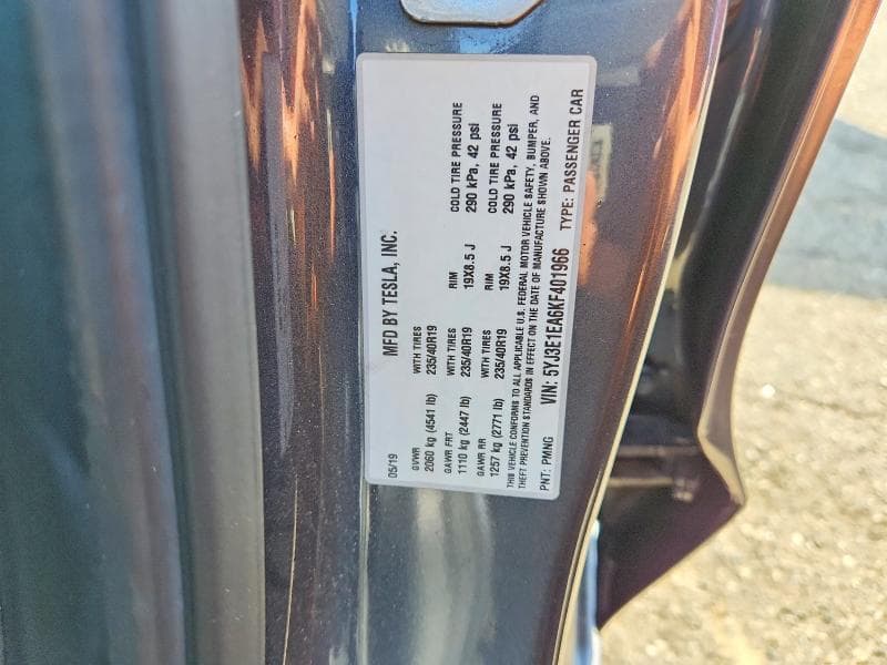 2019 TESLA MODEL 3 12
