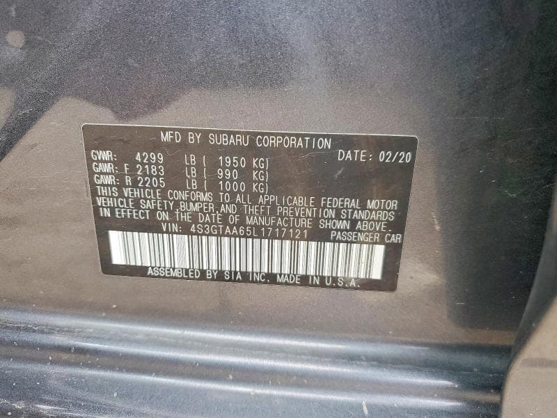 2020 SUBARU IMPREZA 12