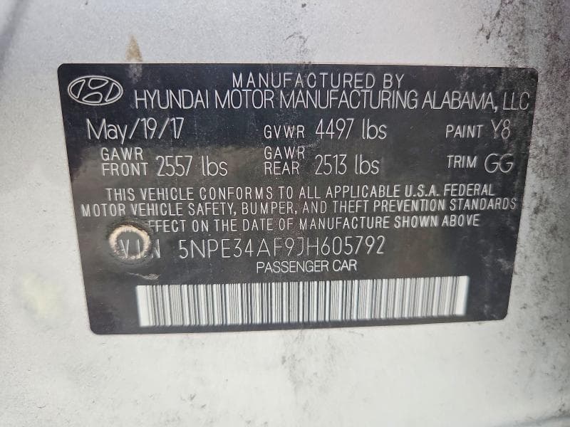 2018 HYUNDAI SONATA SEL 12