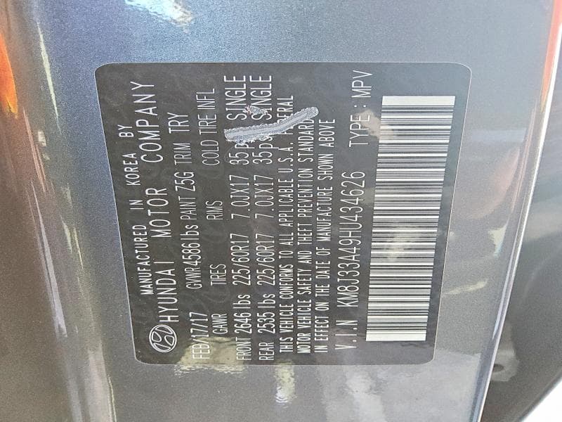 2017 HYUNDAI TUCSON SE PLUS 13