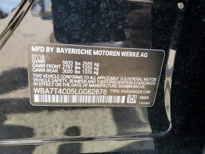 2020 BMW 740 XI 12