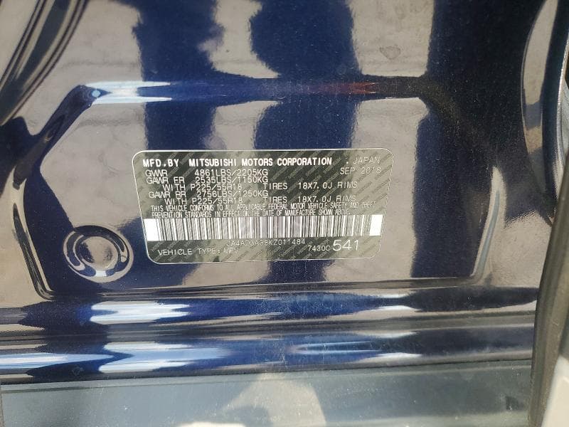 2019 MITSUBISHI OUTLANDER SE 12