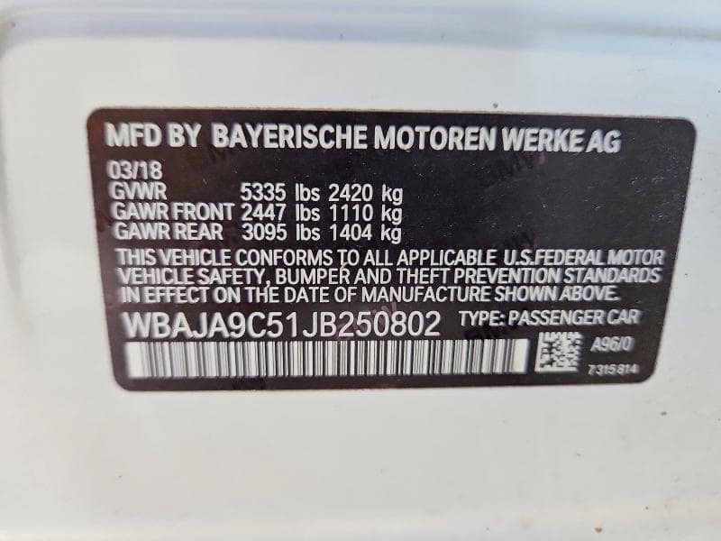 2018 BMW 530E 13