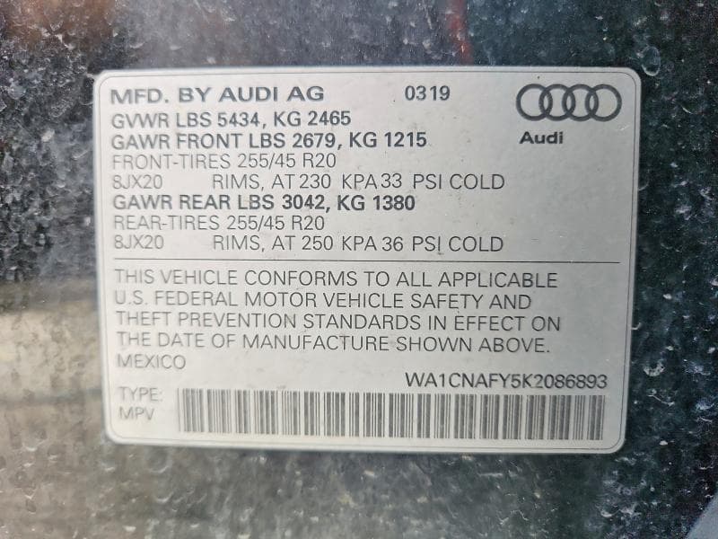 2019 AUDI Q5 PRESTIGE 13