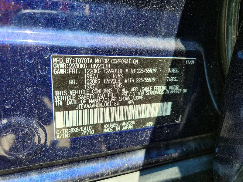 2021 TOYOTA VENZA XLE 13