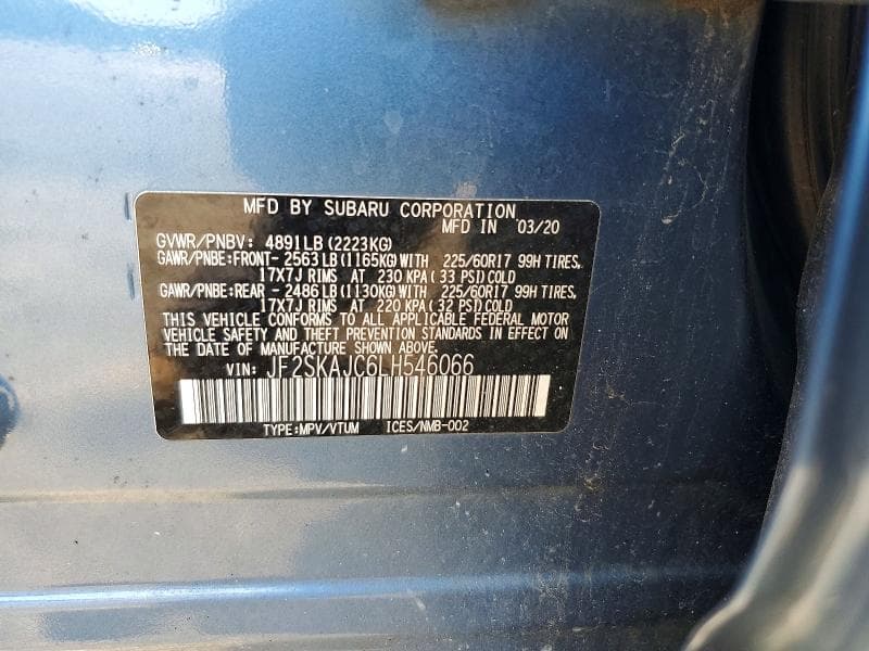 2020 SUBARU FORESTER PREMIUM 12