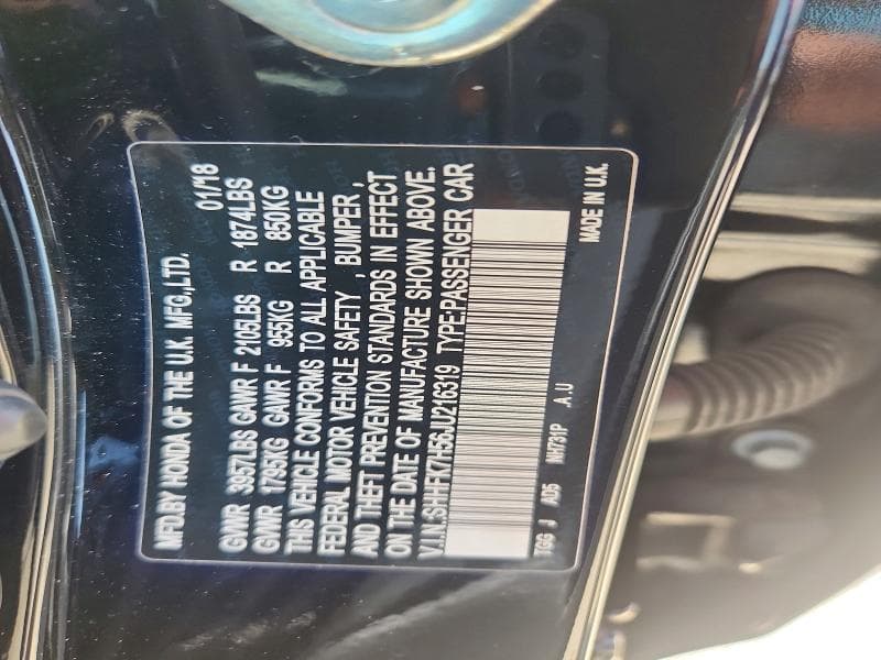 2018 HONDA CIVIC EX 13