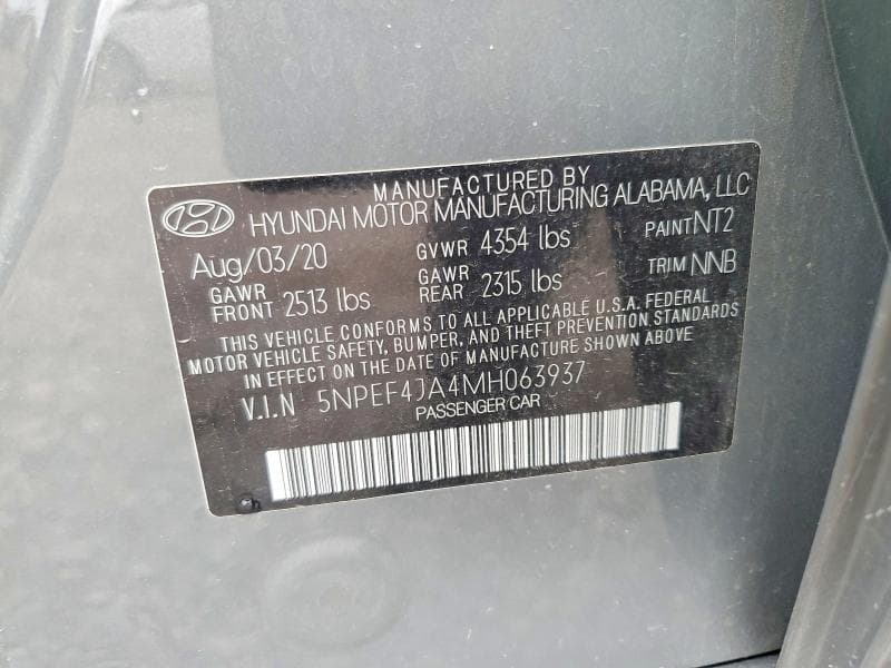 2021 HYUNDAI SONATA SEL 12