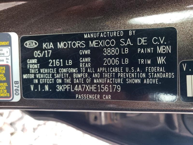 2017 KIA FORTE LX 12