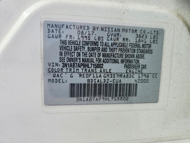 2017 NISSAN SENTRA SV 13