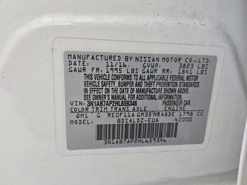 2017 NISSAN SENTRA SV 12