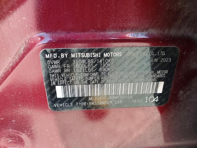 2024 MITSUBISHI MIRAGE G4 ES 12