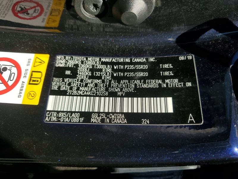 2019 LEXUS RX 350 BASE 13