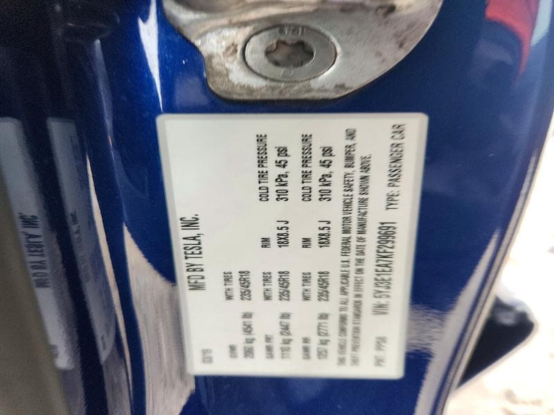 2019 TESLA MODEL 3 12