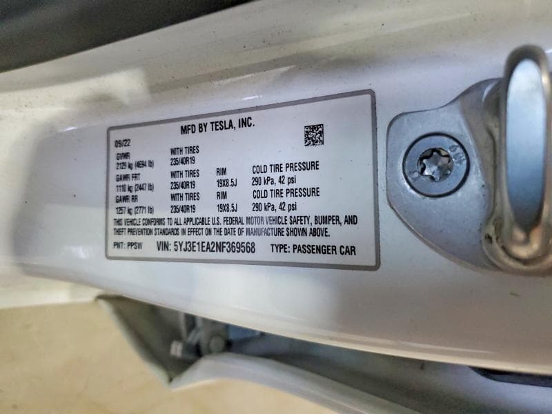 2022 TESLA MODEL 3 13