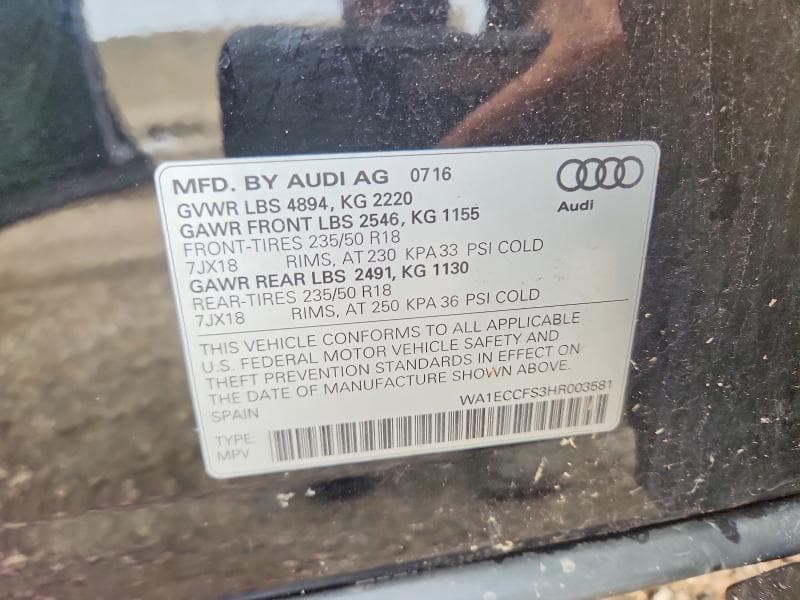 2017 AUDI Q3 PREMIUM 12