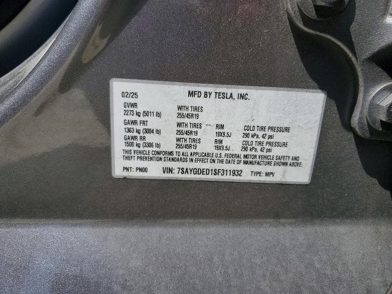 2025 TESLA MODEL Y 13