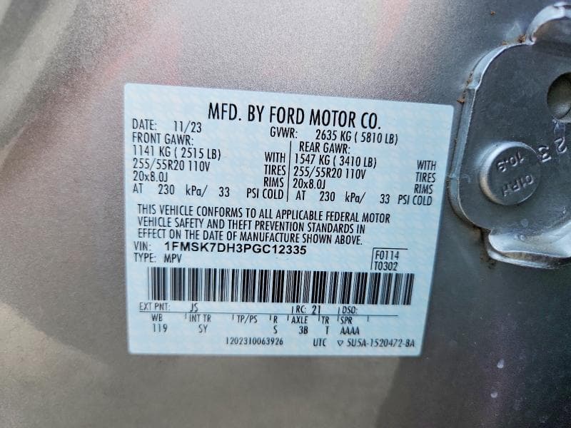 2023 FORD EXPLORER XLT 13