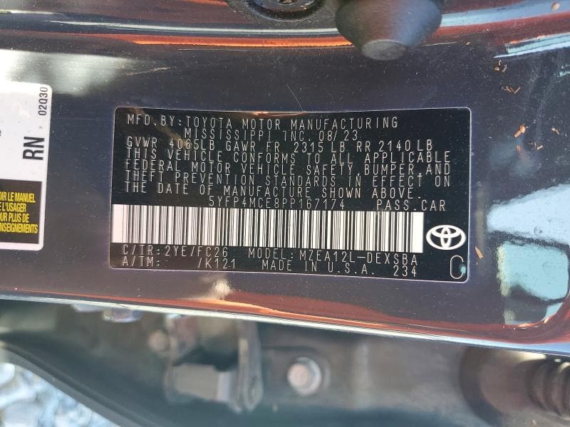 2023 TOYOTA COROLLA SE 12
