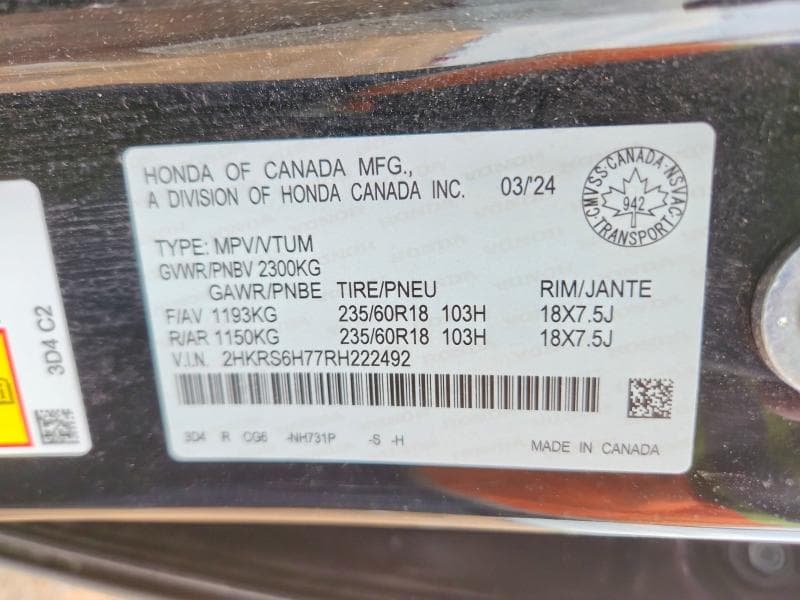 2024 HONDA CR-V EXL 13