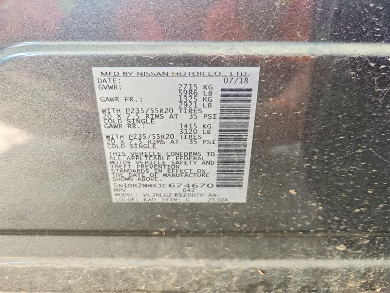 2018 NISSAN PATHFINDER SL 13