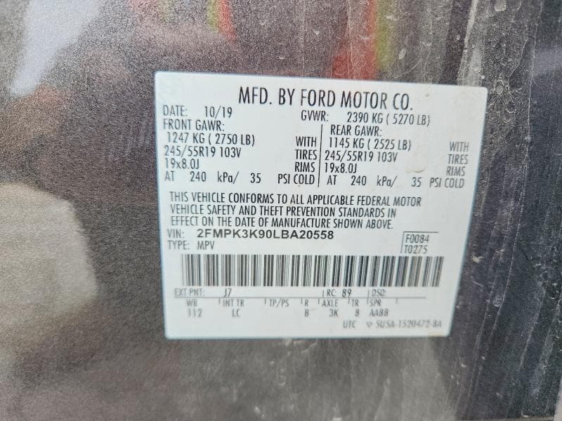 2020 FORD EDGE TITANIUM 13