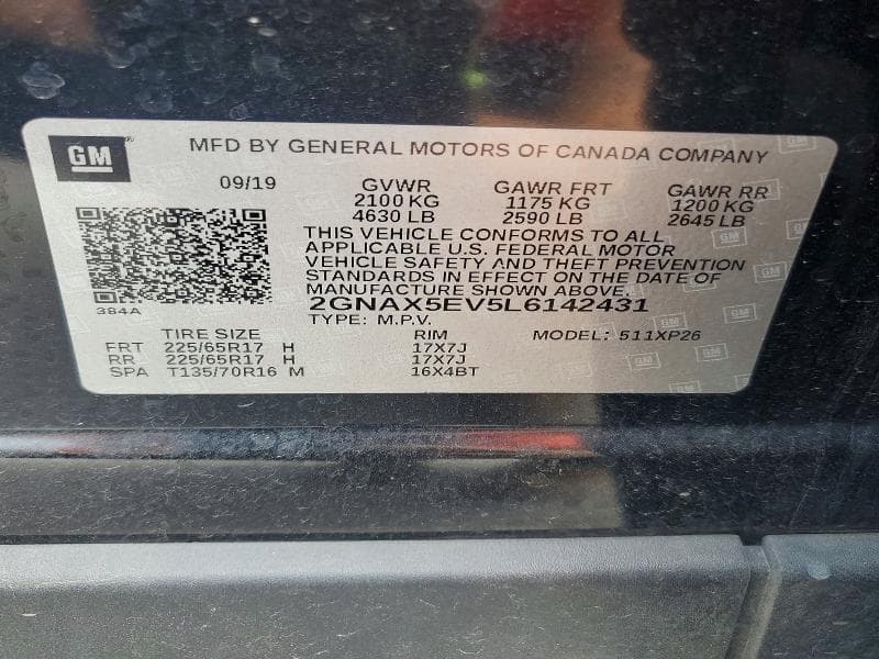 2020 CHEVROLET EQUINOX 14