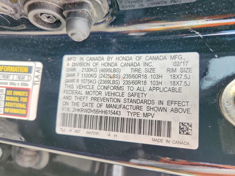 2017 HONDA CR-V EX 13
