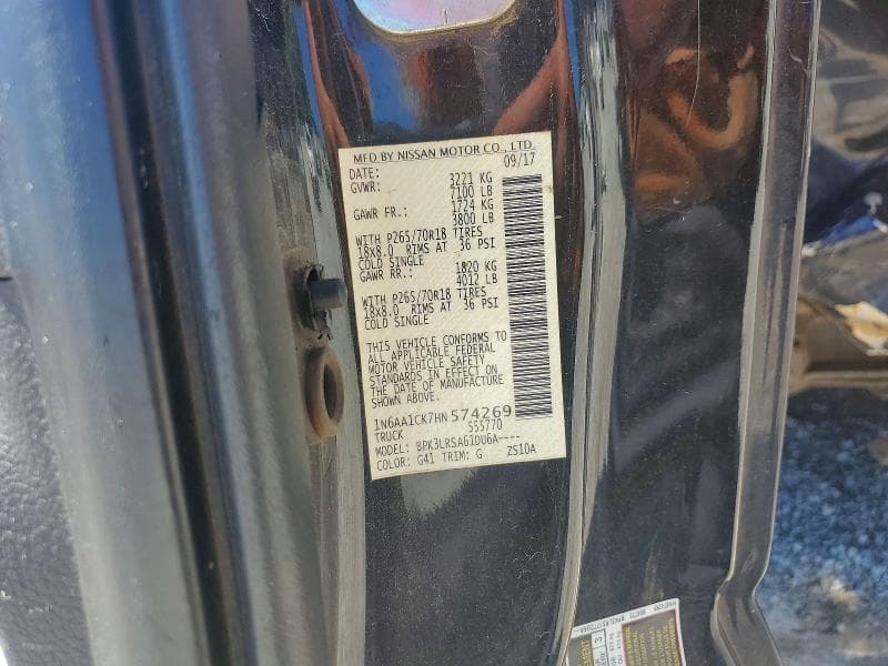 2017 NISSAN TITAN S 13