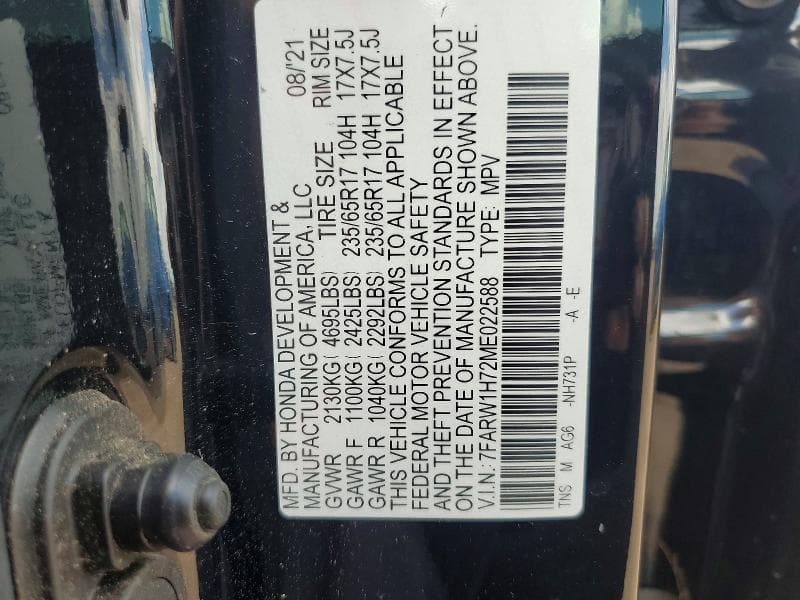2021 HONDA CR-V SE 13