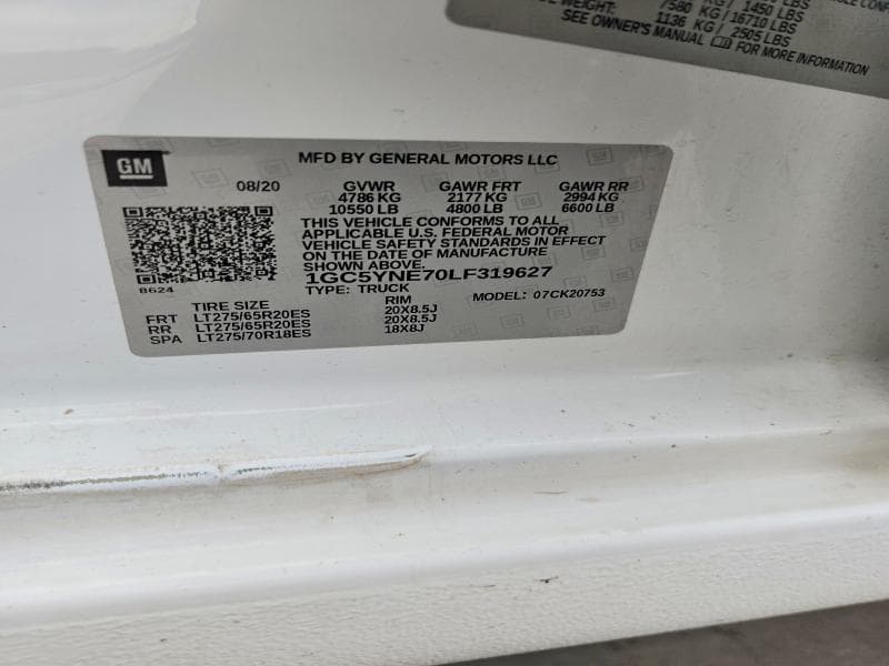 2020 CHEVROLET SILVERADO K2500 HEAVY DUTY LT 12
