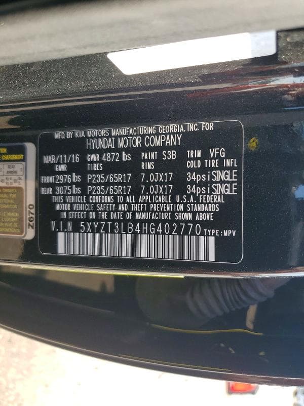 2017 HYUNDAI SANTA FE SPORT 2.4L 13