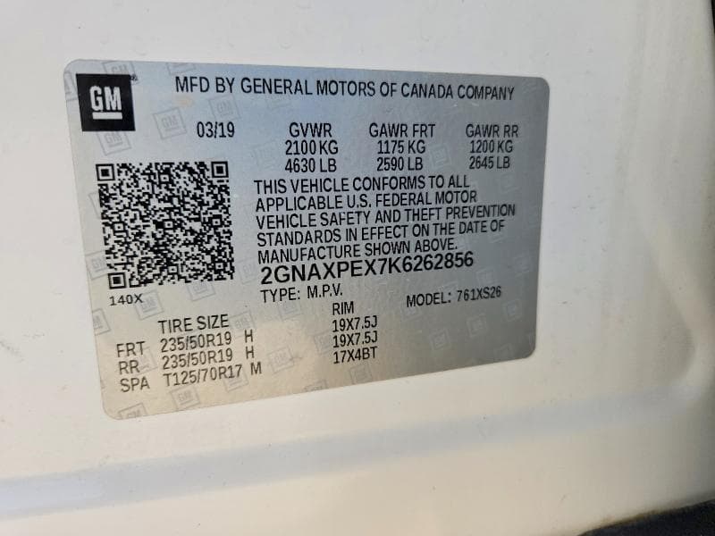 2019 CHEVROLET EQUINOX PREMIER 13
