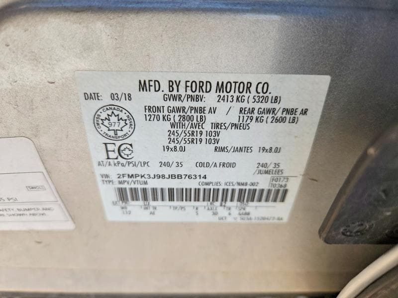 2018 FORD EDGE SEL 14