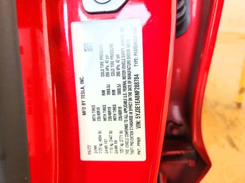 2022 TESLA MODEL 3 12