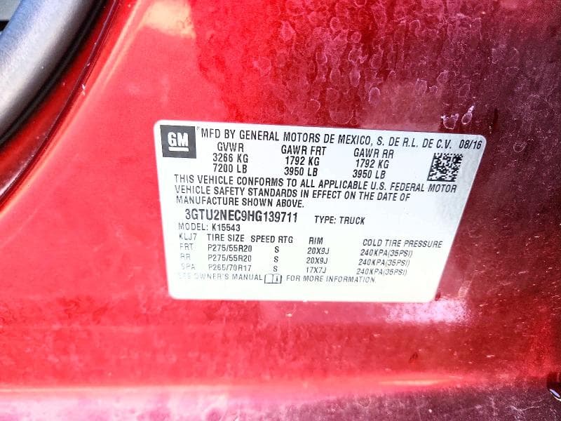 2017 GMC SIERRA K1500 SLT 12