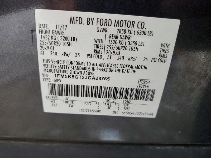 2018 FORD EXPLORER SPORT 13