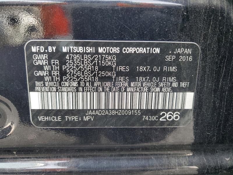 2017 MITSUBISHI OUTLANDER ES 13