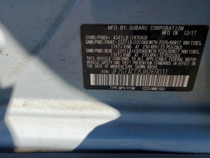 2018 SUBARU CROSSTREK PREMIUM 13