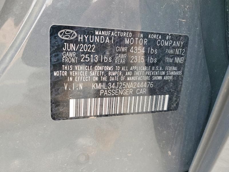 2022 HYUNDAI SONATA LIMITED 12