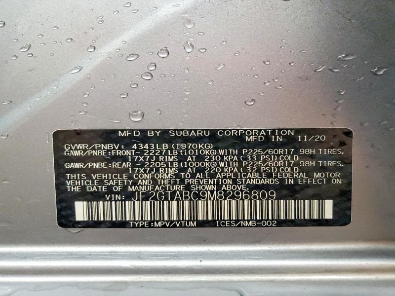 2021 SUBARU CROSSTREK 13