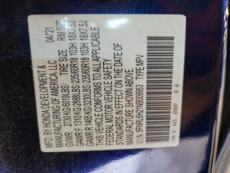 2022 HONDA ODYSSEY LX 13
