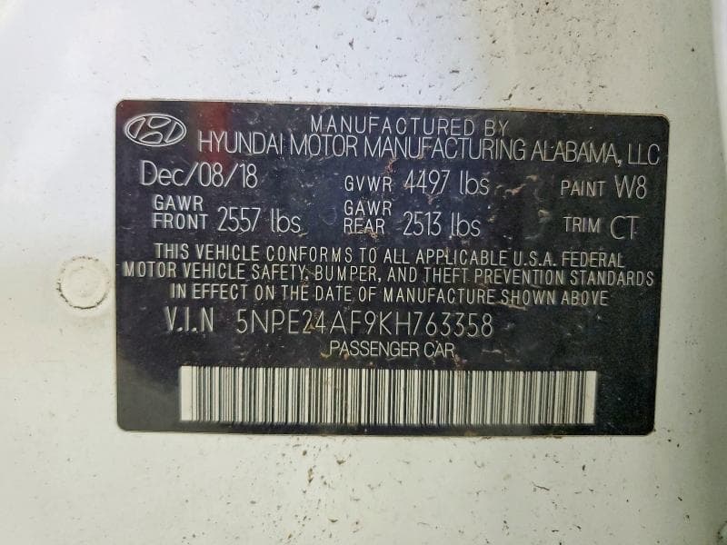 2019 HYUNDAI SONATA SE 13