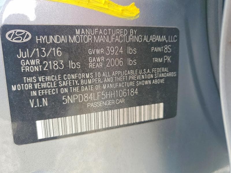 2017 HYUNDAI ELANTRA SE 12