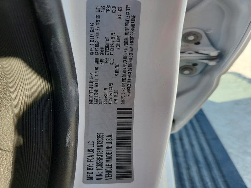 2021 RAM 1500 LARAMIE 12