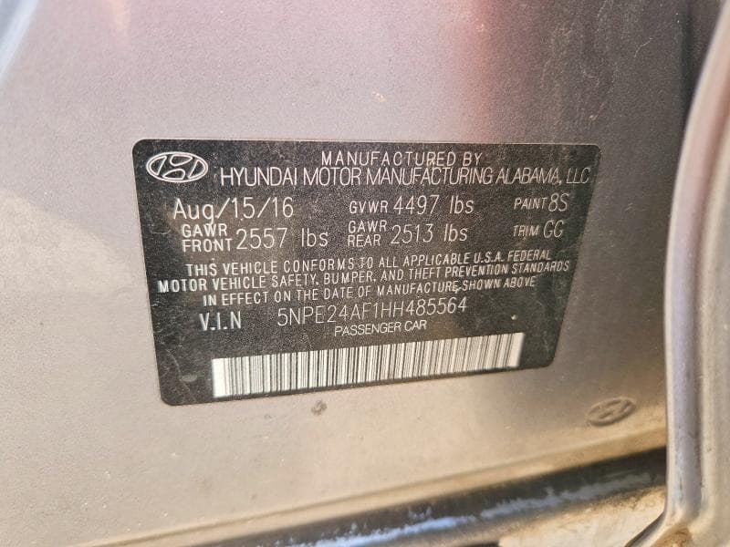 2017 HYUNDAI SONATA SE 12